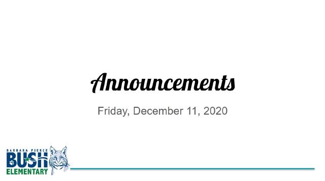 Announcements 2020-1211