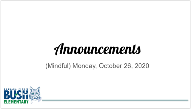 Announcements 2020-1026