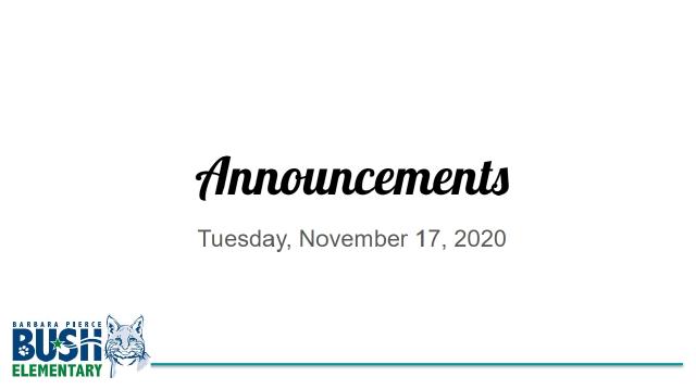 Announcements 2020-1117